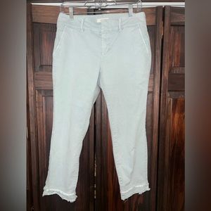 Loft,‎ mint green skinny fringed, size 8 pants